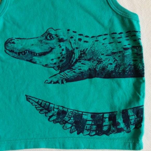 just one you by carter's alligator graphic tank top 6 months baby boy - Picture 2 of 5